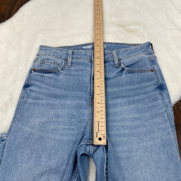 Old Navy Jeans 4 Rockstar Super Skinny High-Rise Light Wash Ripped Stretch Women - Picture 8 of 11